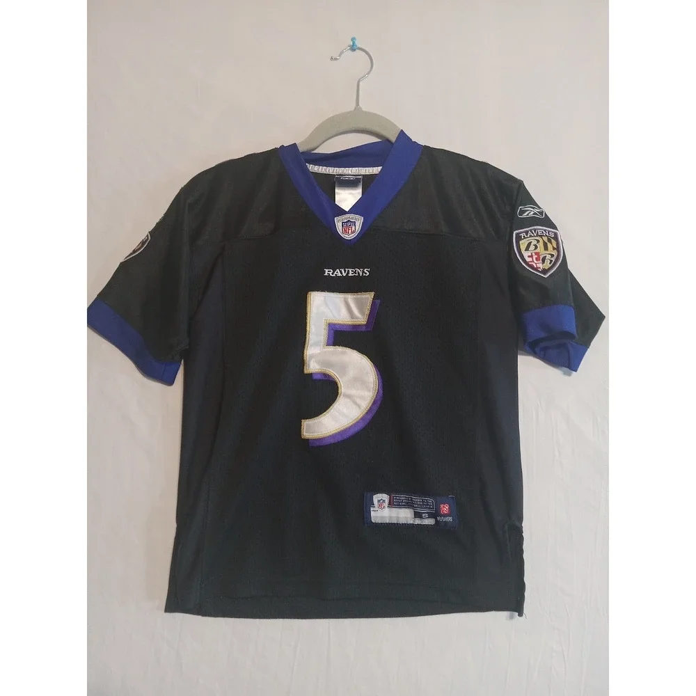 2004 VINT Original Reebok NFL Baltimore Ravens Jersey Youth Sz8 ‎ Joe Flacco #5